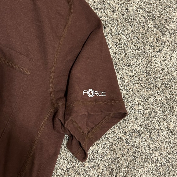 Carhartt Men's Short Sleeve Brown Tee Force Relaxed Fit M - Picture 2 of 4